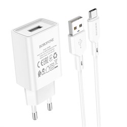 Блок питания сетевой 1 USB Borofone BA68A 10308 - фото 527